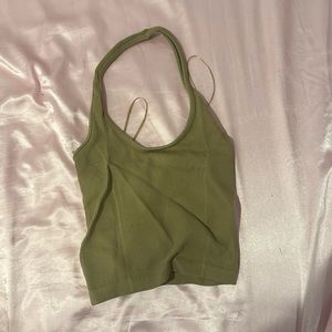 Brown American eagle halter top